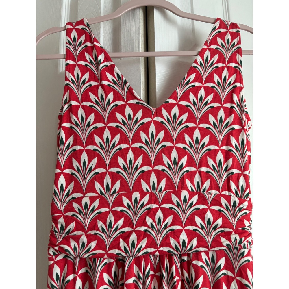 Boden Sleeveless Wrap Front Dress – Size 4 – Watermelon Red Floral Print - Picture 9 of 10
